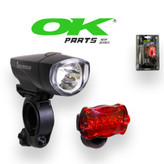 ست چراغ جلو و عقب دوچرخه اوکی مدل XC-785905